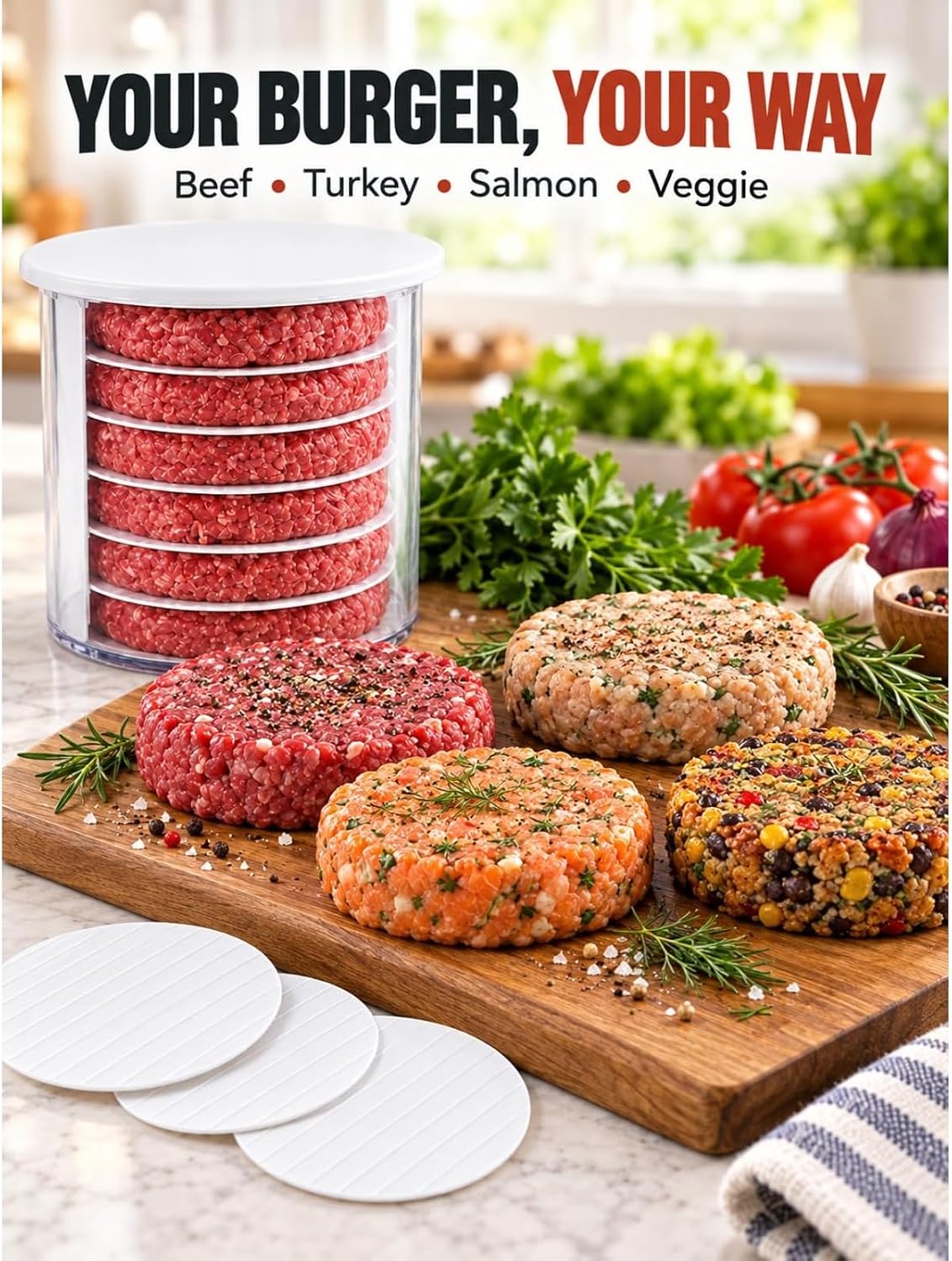 Burger Patty Maker (7 Tier)